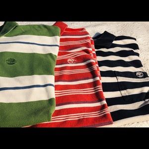 3 Yes Three used Timberland polo shirts